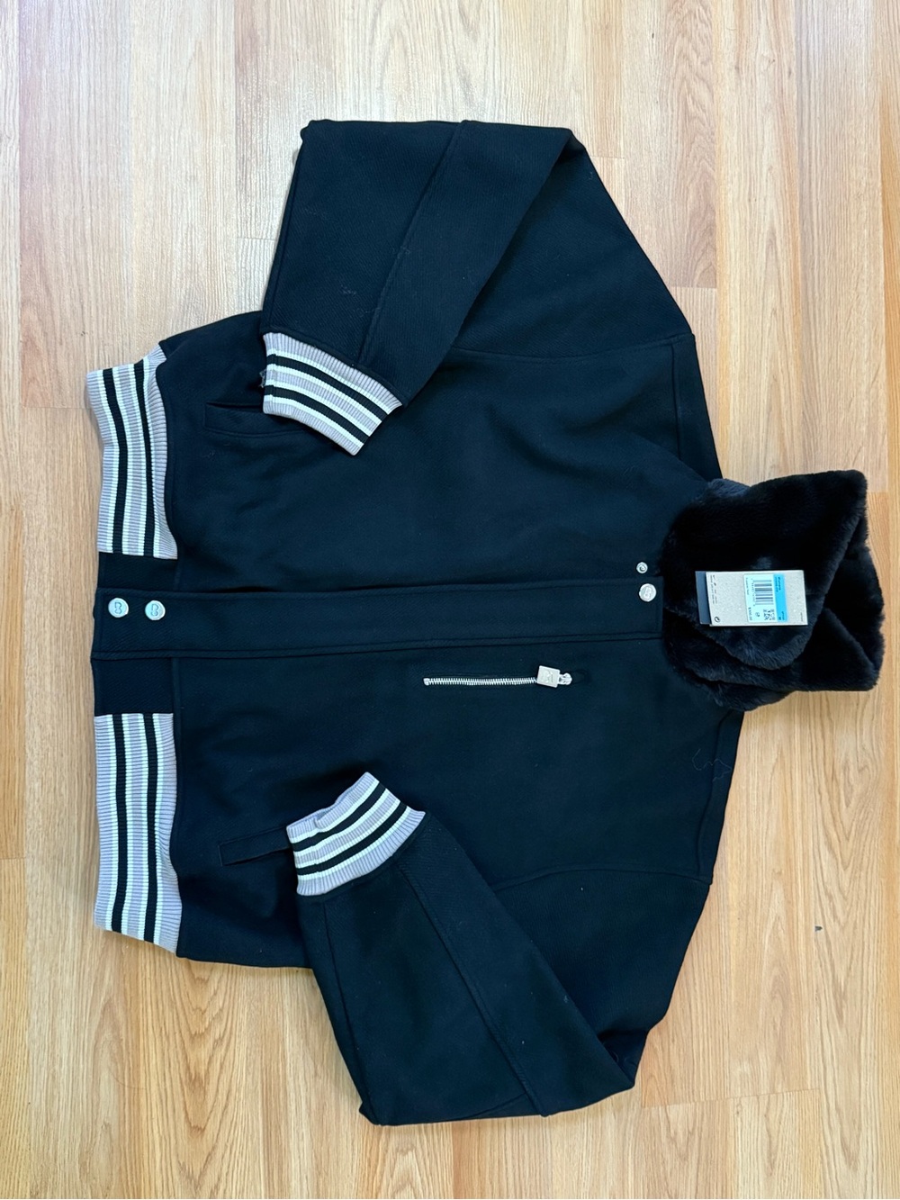 Nike Women's Black Naomi Osaka Varsity Wool Jacket